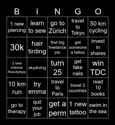 2023 Bingo Card