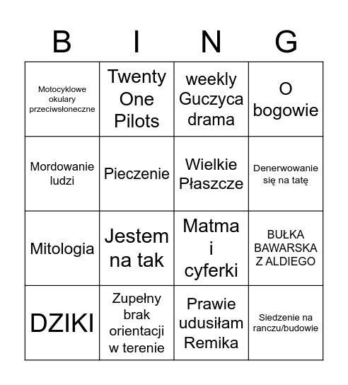 MARTYNA Bingo Card