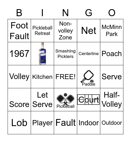 PICKLEBALL Bingo Card