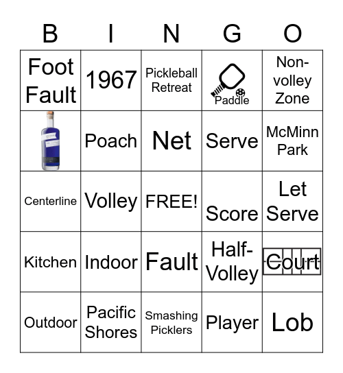PICKLEBALL Bingo Card