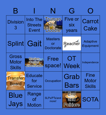 Etown Occupational Therapy Bingo! Bingo Card