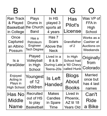 The 2016 Great Kindness Challenge - Staff Game Bingo Card