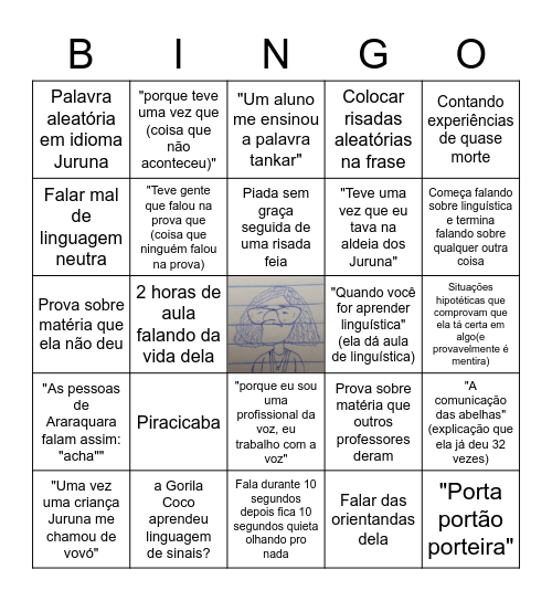 Bingo Juruna Bingo Card