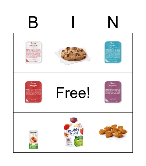 Chick-Fil-A Bingo Card