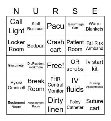 Scavenger Hunt Bingo Card