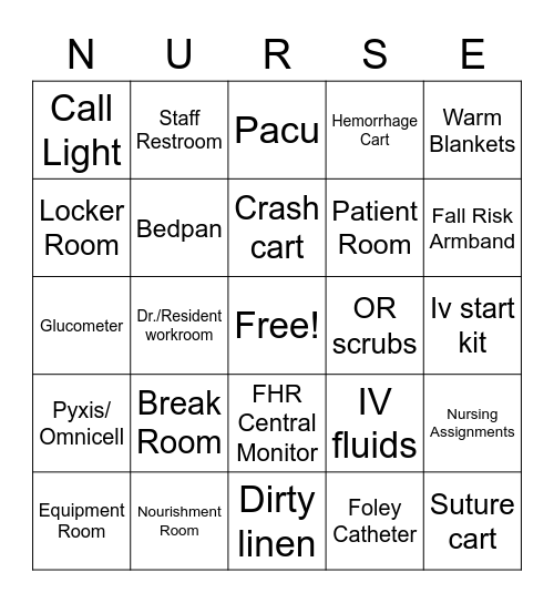 Scavenger Hunt Bingo Card