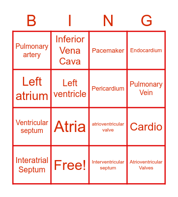 Heart Bingo Card