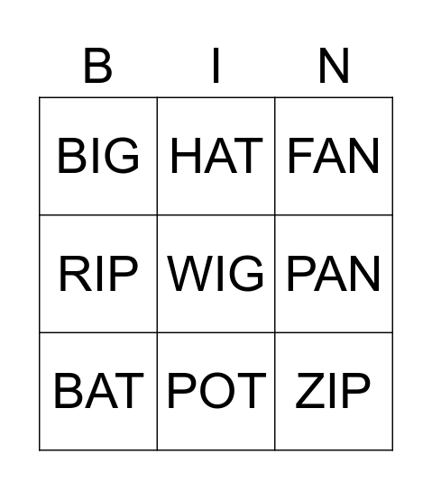 BINGO, THE TWINS, CLASS 5 Bingo Card