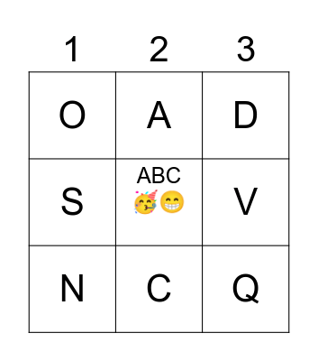 ABC'S BINGO Card