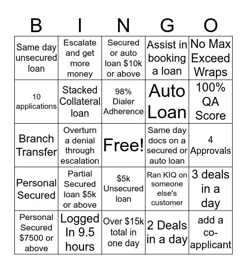 Bingo Card