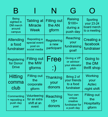 FINANCE BINGO FALL SEM Bingo Card