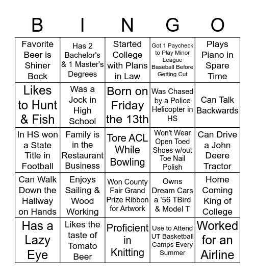 The 2016 Great Kindness Challenge - Staff Game Bingo Card