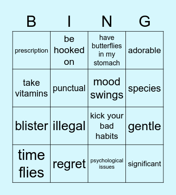 St C Bingo Card
