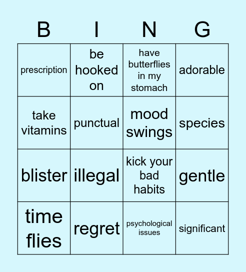St C Bingo Card