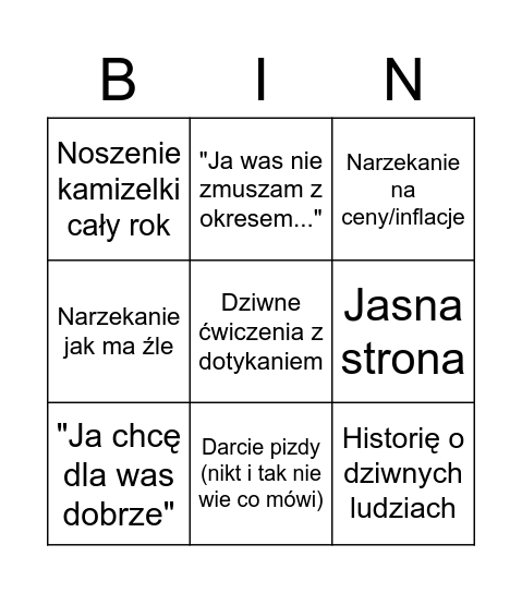 Mierzwa Bingo Card