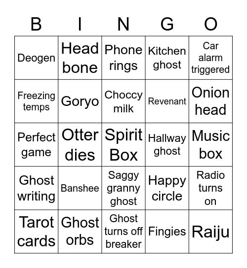 Otter Bingo V2.3 Bingo Card