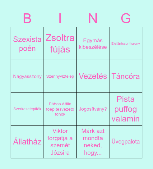 Babarc Bingo Card