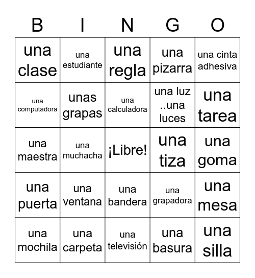 Objetos de la Clase Bingo Card