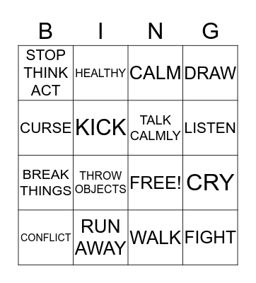 Angry Bingo Card