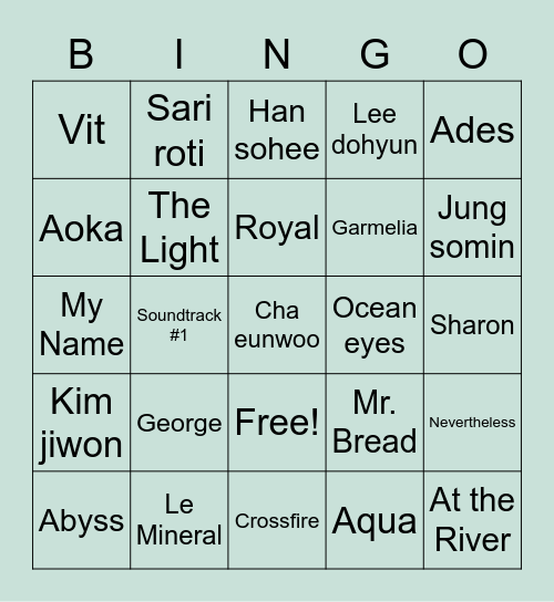 Jaemin0fle Bingo Card