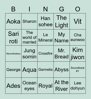 Jaemin0fle Bingo Card