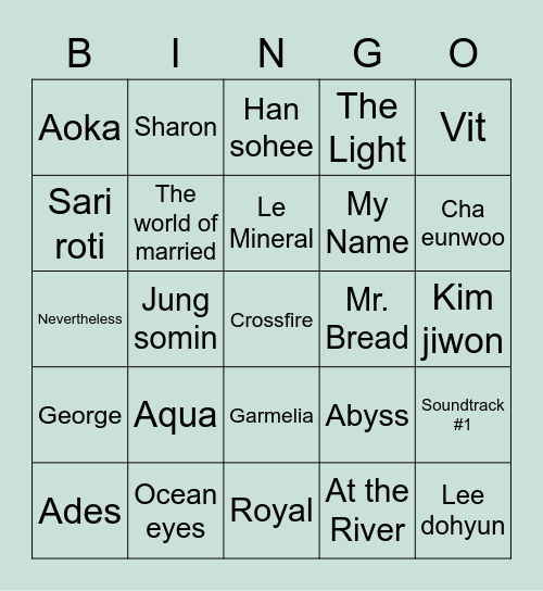 Jaemin0fle Bingo Card