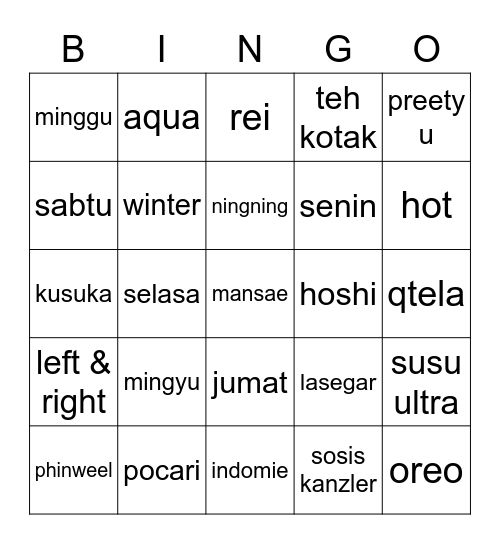 AM04REI Bingo Card