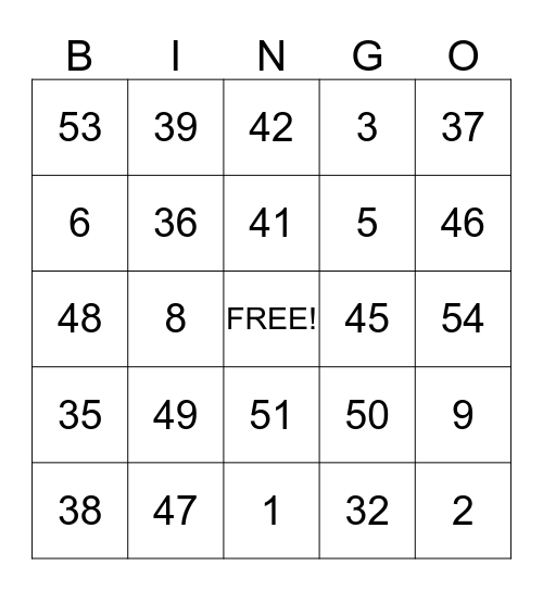 Flagstar Bingo Card