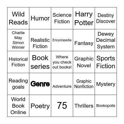 Library  Bingo Card