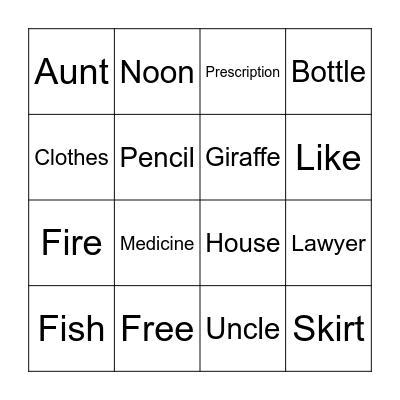 BINGO! Bingo Card