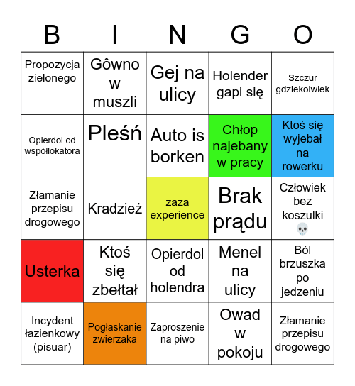 Holandia xperience Bingo Card