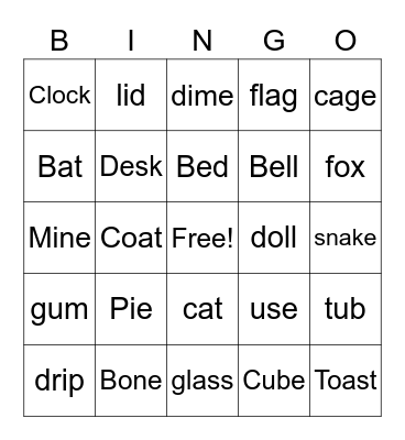 LLI Lotto Bingo Card