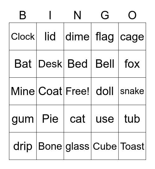 LLI Lotto Bingo Card