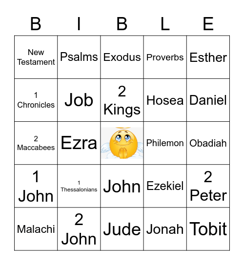 BOOKS OF THE BIBLE Bingo Card