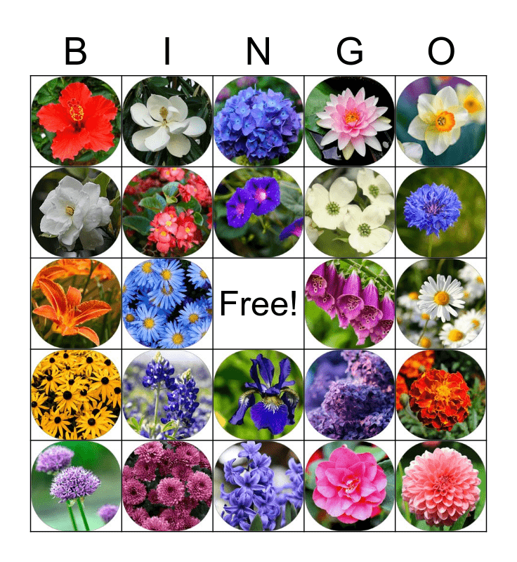 FLOWER BINGO Card