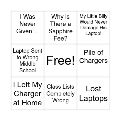 Last Week of School! Bingo Card