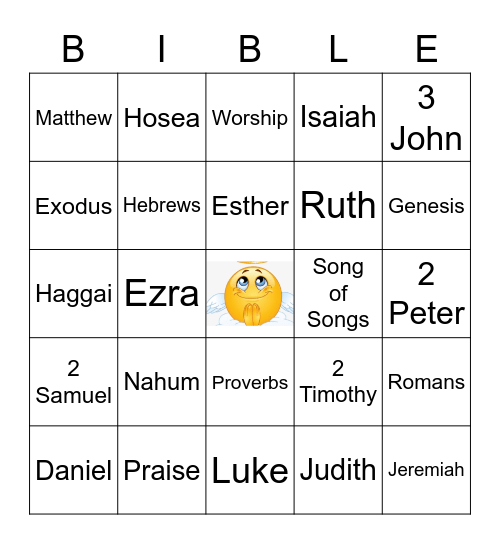 BIBLE Bingo Card