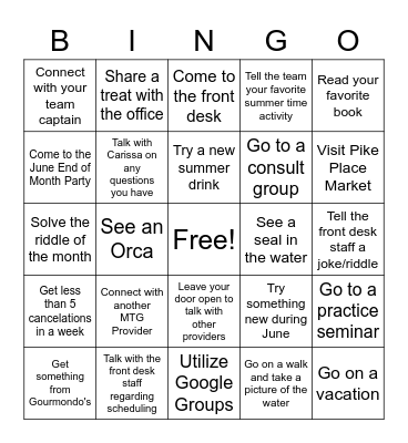 EB SUMMER GAMES Bingo Card