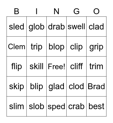 Gr 1, 2, 6A 5/31 Bingo Card