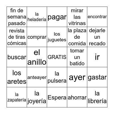 Sp2 Ch8.2R Bingo Card