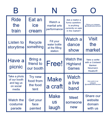 Family Festival BINGO Card