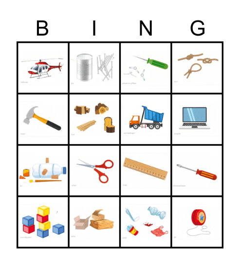 Leskracht Techniek Bingo Card