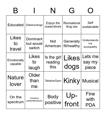 Denny’s type? Erm… Bingo Card