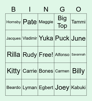 Villager Bingo 2023 Bingo Card