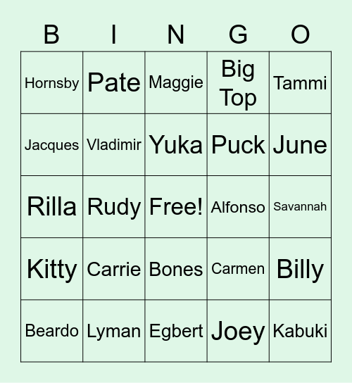 Villager Bingo 2023 Bingo Card