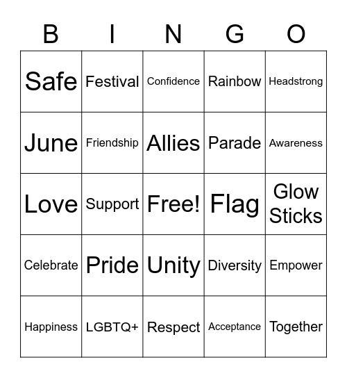 Wolfhome's Pride Month Bingo! Bingo Card