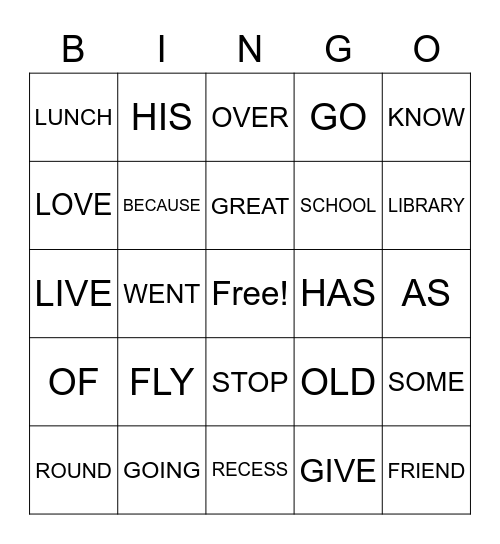 Kaylynns BINGO! Bingo Card