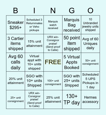 TC BINGO Card
