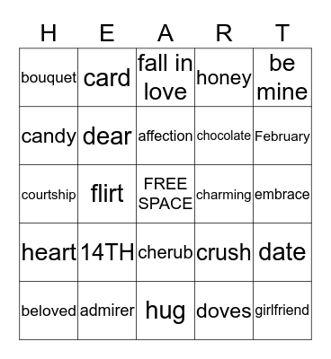 VALENTINE'S DAY Bingo Card