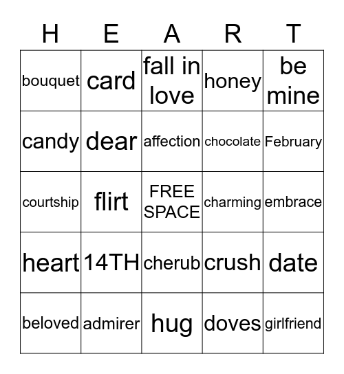 VALENTINE'S DAY Bingo Card